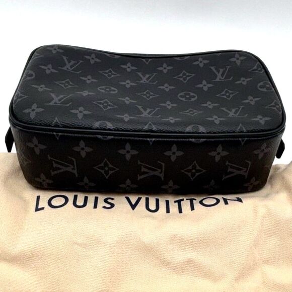 Louis Vuitton Monogram Eclipse Trous Toilet Pouch PM M43383-EUC - Picture 4 of 10